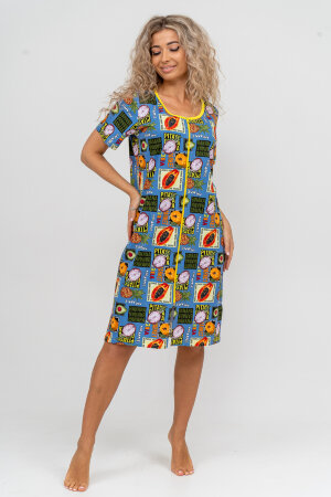 Халат Женский 36821 голубой