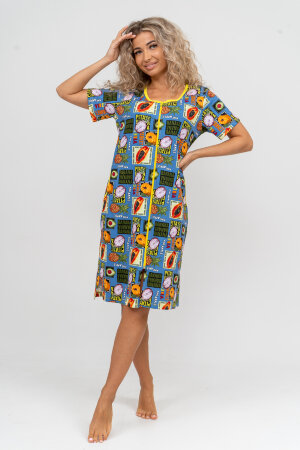 Халат Женский 36821 голубой