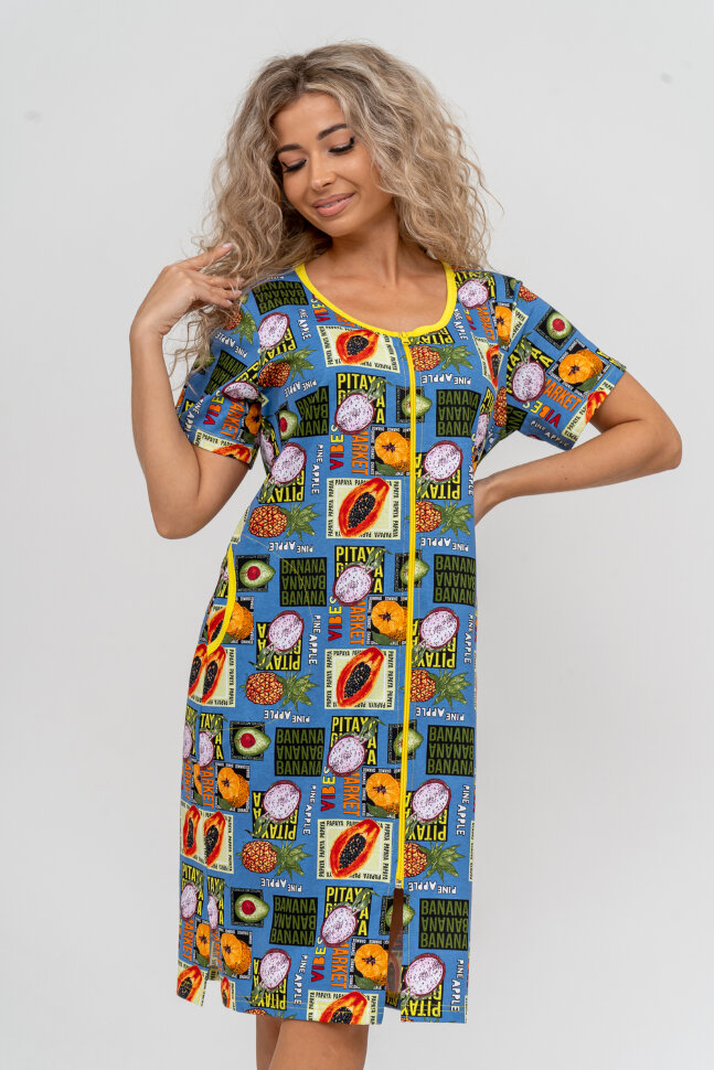 Халат Женский 36821 голубой