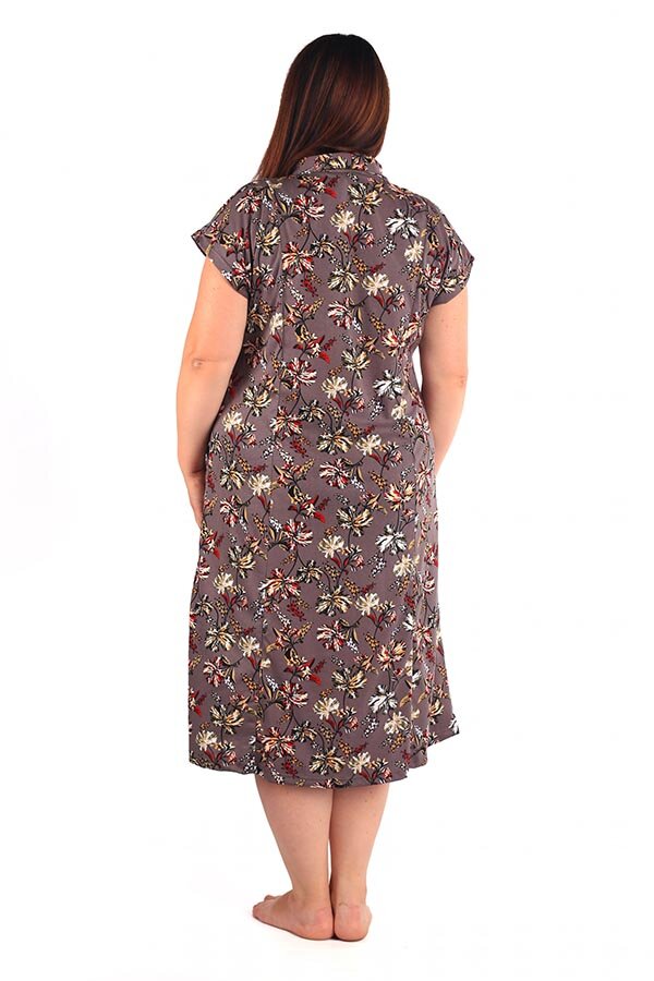 Халат Абстракция красный цветок К-23 последний размер (50)